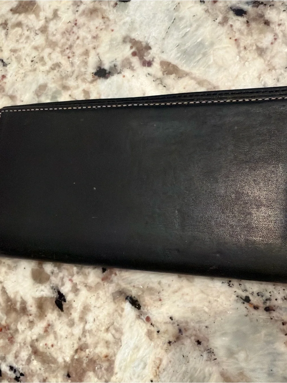 Coach Black Men's Leather Wallet with Contrast Stitching